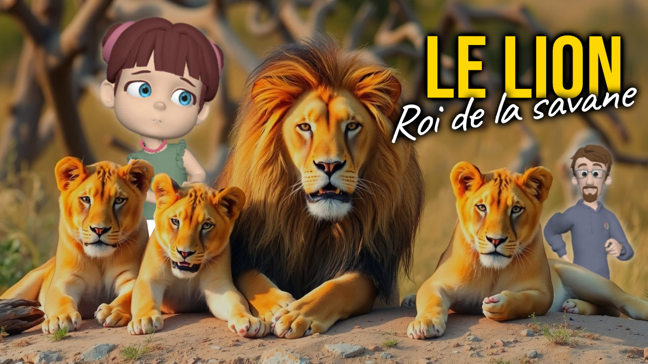 L'histoire incroyable des lions racontée aux enfants sur la chaîne Les Curiozitos